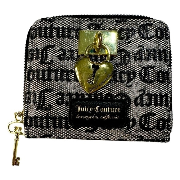Juicy Couture Handbags - Juicy Couture Zip Around Wallet With Key Charm Zipper Pull And Heart Charm